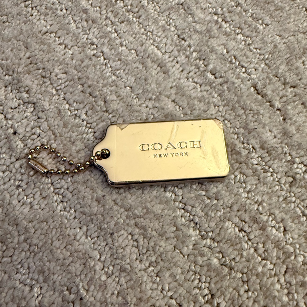 Coach heavy gold metal hangtag